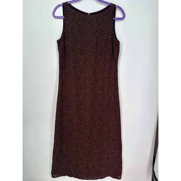 Old Navy Dresses & Skirts - Vintage Old Navy 90s Y2K Floral Maxi Dress Size 8 Burgundy Sleeveless 0313